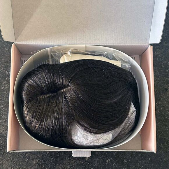 🤎 Real Human Hair Topper // Dark Brown ~ NIB! - Picture 2 of 9